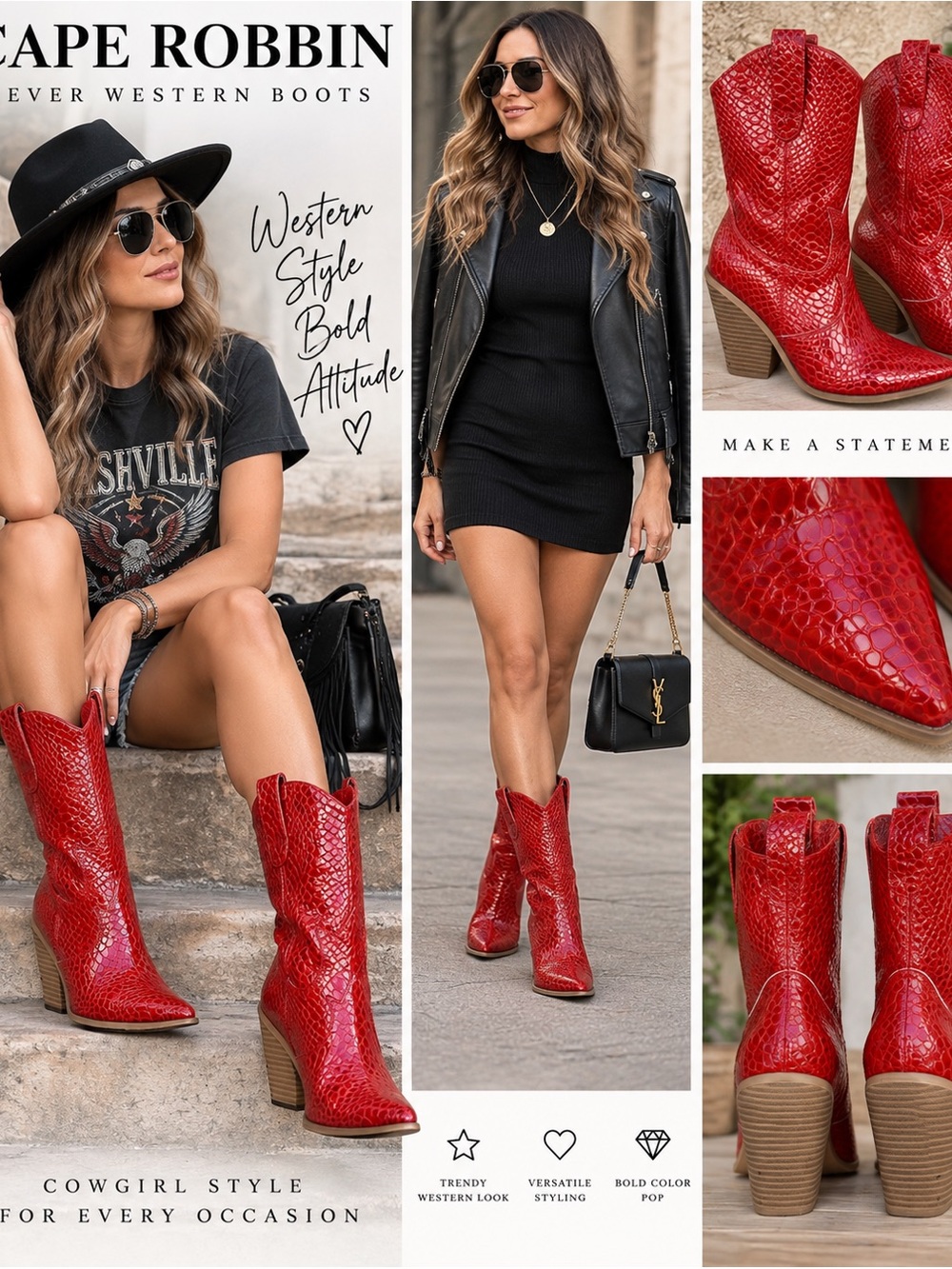 Cape Robbin Fever Western Cowboy Boots – Size 6M